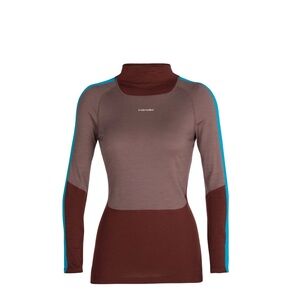 Icebreaker Women’s Merino 200 Sonebula Long Sleeve Crew Mink/Espresso/Arctic T L